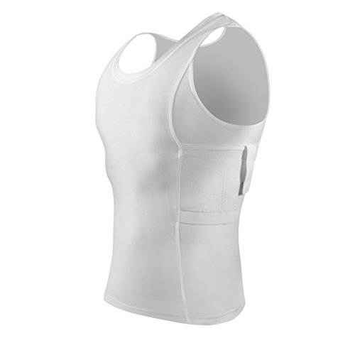 Men’s Pistol Holster Undershirt for CCW Concealed Carry, Tank Top, All-Day-Comfort Easy Breathe Compression Fabric4