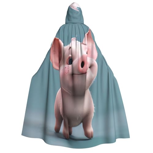 Cape de cosplay cochon à capuche : finis les costumes d'Halloween inconfortables