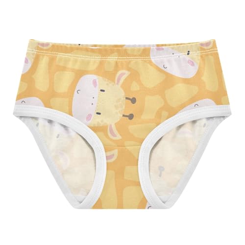 Wusikd Cute Animals Girls' Underwear Cotton Giraffe Girls Briefs Soft Toddler Underwear 4T Multi