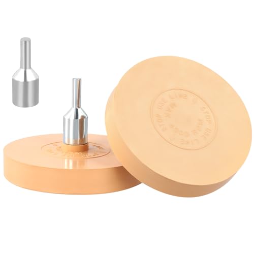 QWORK® Lot de 2 Roue de Gomme en Caoutchouc, pour éliminer Les Rayures, Les Autocollants, Les décalcomanies en Vinyle adhésif des Voitures, des véhicules...