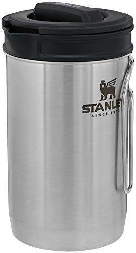 Stanley Adventure All-in-One Boil + Brew camping french press, 32 oz, Silver