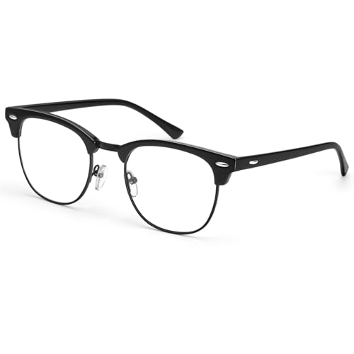 Image of NSSIW Blue Light Glasses for Women and Men, Advanced Computer Glasses, Gaming Glasses, Semi Rimless Glasses