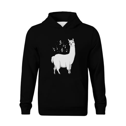 Kids Singing Llama Sing Song Boys Girls Lightweight Kangaroo Pocket Fleece Hoodies2