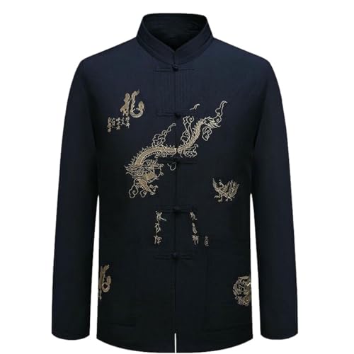 Chemise brodée chinoise style hanfu pour homme au design élégant
