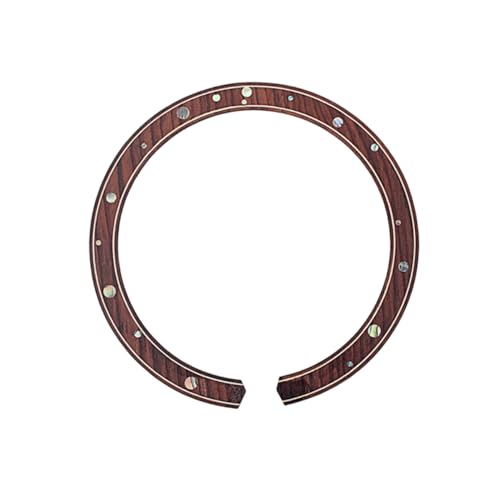 Toddmomy Guitar Sound Hole Decals Rosewood Rosette Inlay 110mm for Acoustic Guitars