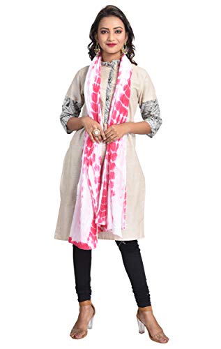 Image of Women's Pure Cotton Traditional Authentic Shibori Tie Dye Dupatta Chunni