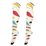 Lisses et extensibles : fabriqués avec 93 % de nylon et 7 % d'élasthanne, ces bas floraux au-dessus du genou offrent un ajustement respirant et flexible qui s'adapte à vos mouvements, assurant un confort et un style durables.