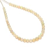 Natural Ethiopian Opal Faceted Round Beads, AAA Quality, One Strand, 8inch, 4 to 6.5 mm, Weight:...