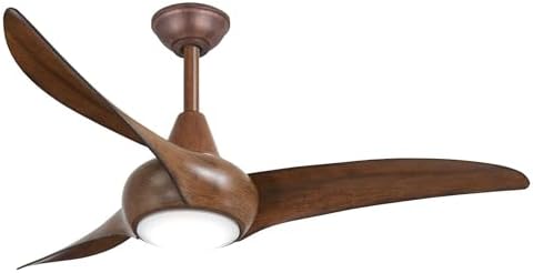 Minka-Aire F845-DK Light Wave 44" Ceiling Fan with LED Light and Remote Control in Distressed Koa Finish