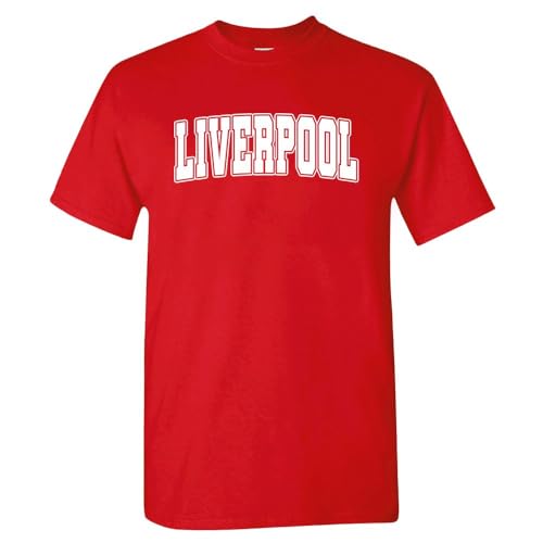 Xtreme Apparrel World Retro Style   Camiseta para hombre para fanáticos del fútbol, Liverpool   Camisa roja, Small