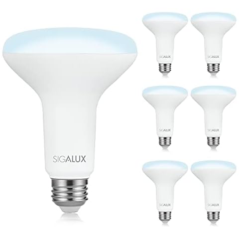 Sigalux LED Flood Lights Indoor, BR30 LED Bulb 65W Equivalent, Dimmable Recessed Light Bulbs 650LM 5000K Daylight Can Light Bulbs, E26 Base Bulged Light Bulbs UL Listed, 6 Pack Cover