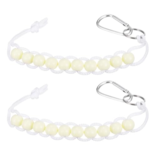 YELARXI Compteur perles golf, bracelet 2 pcs beige