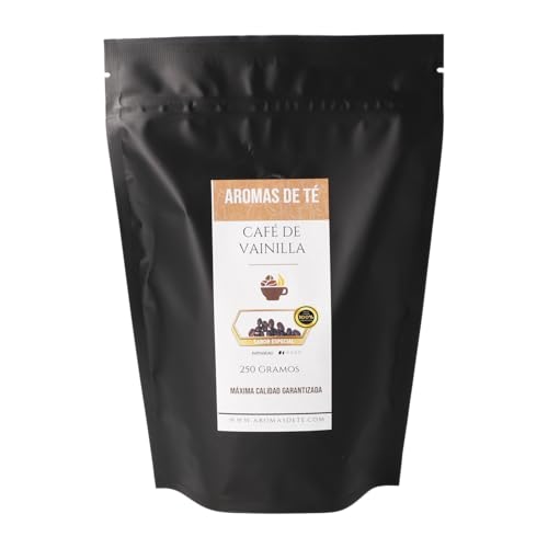 Café a la Crema de Vainilla - Molido 100% Arábico - Intensidad Suave - Tueste 100% Natural - Aroma Natural - Sabor Especial - Sin Gluten - Aromas de Café (250 Gr., Café Vainilla)