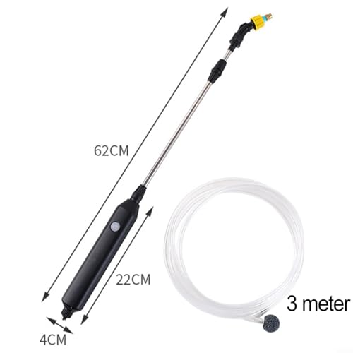 Elektrischer Sprühkopf für den Garten, automatische Zerstäubung, für Bewässerung und Reinigung, breites Anwendungsspektrum, wiederaufladbar über USB (3 Meter Schlauch)