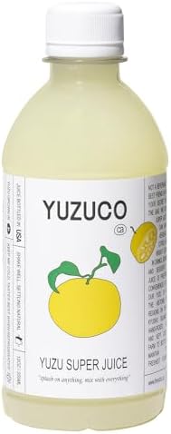 YUZUCO Yuzu super juice (13 Ounces, Pack of 1) – Award-Winning Japanese Yuzu Juice Blend with Lively Citrus Notes, Crafted Specifically for Cocktails, Vinaigrettes & Marinades. HPP-Treated for Freshness. Sustainably Sourced from Japan, Bottled in California.