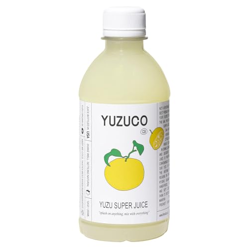 YUZUCO Yuzu super juice (13 Ounces, Pack of 1) – Award-Winning Japanese Yuzu Juice Blend with Lively Citrus Notes, Crafted Specifically for Cocktails, Vinaigrettes & Marinades. HPP-Treated for Freshness. Sustainably Sourced from Japan, Bottled in California.