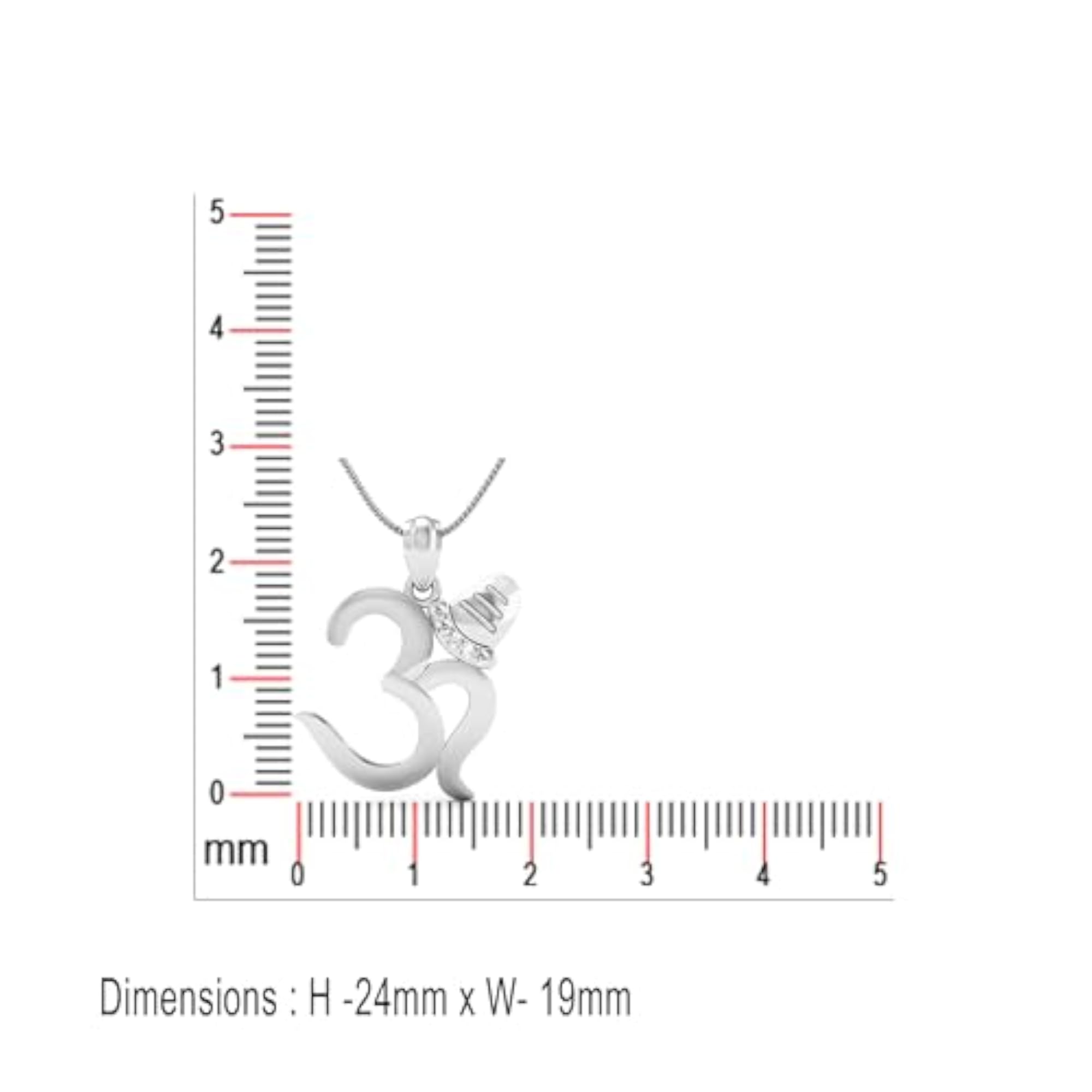 Stylish 925 Sterling Silver Om Pendant Necklace