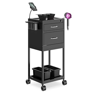 SalonDepot T-508 abschließbarer Salonwagen mit 2 Schüsseln