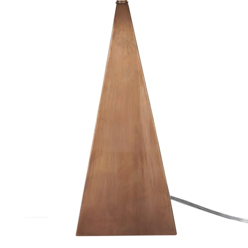 Lámpara de Mesa Triangular de Madera Acabado Cobre 21" miniatura 5