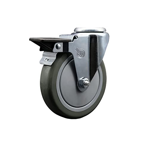 Polyurethane Swivel Bolt Hole Caster w/5