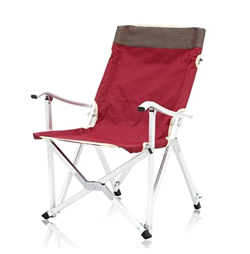 Silla de camping resistente, sillón plegable portátil de aluminio con marco de acero para uso en interiores y exteriores, diseño ligero y plegable