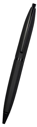 Image of amazon basics Elegant Ballpoint Pen with Classy Stainless Steel Body (Vintage Black, Blue Ink)