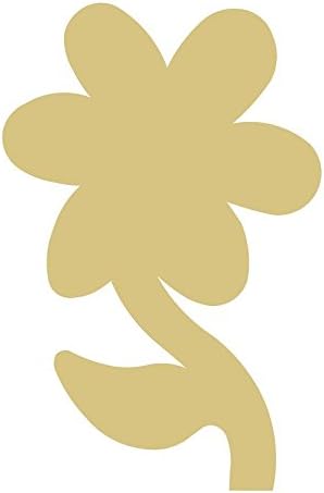 Flower Cutout Unfinished Wood Spring Garden Decor Nursery Kids Room Door Hanger MDF Shape Canvas Style 3