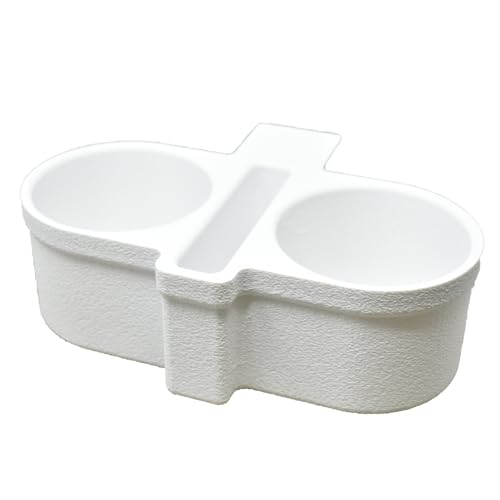 Cupholder Attachment Accessory Compatible with Yeti 35 Coolers | Drink Holder for Coolers | Made in USA (White, Two-Cups)