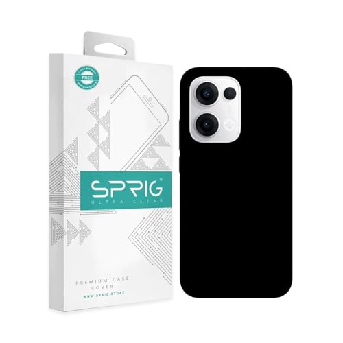 Image of SPRIG Compatible with Oppo Reno 13 5G Premium SilkTone Back Cover Drop Tested Shock Proof Mobile Case for Men, Women, Boys and Girls with Camera Protection (Black)