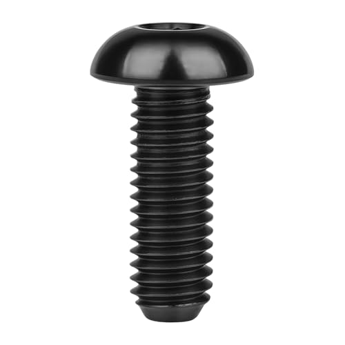 Image of Titanium Bolt M4x6 8 10 12 15 20mm Hex Head Screws for Bicycle Pack of 4 (Black, M4x12mm)
