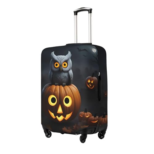 Halloween Owl Ghost Pumpkin 1 Print Luggage Suitcase Cover Protector Luggage Washable Covers With Concealed Zipper2