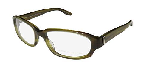 Barton Perreira Accomplice Mens/Womens Designer Full-rim Contemporary Sleek Eyeglasses/Spectacles (55-17-136, Smokey Olive Tortoise)