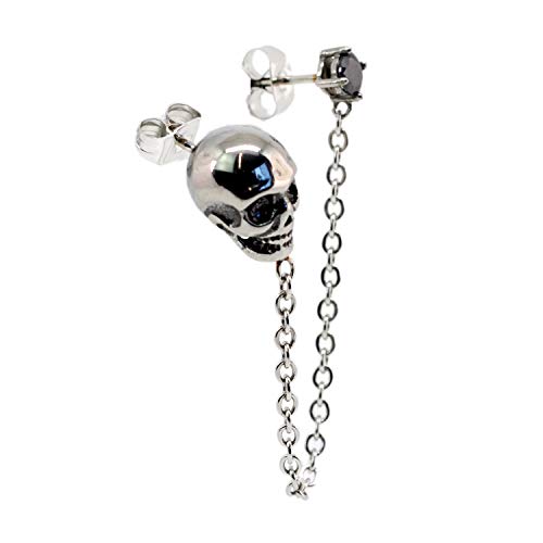 �yBLUE GEMS�zSURGICAL STAINLESS �Ў� �V���O�� �X�e�����X �_�u�� �`�F�[�� �Q�� 2�� �s�A�X �X�^�b�Y �����Y ���f�B�[�X �X�J�� �h�N�� ;STP-235