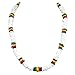 Puka Chip Shell & Rasta Dyed Coco Wood Necklace