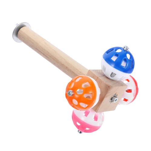 iplusmile 回転ベルスタンドスティック 鳥のおもちゃ 鳥はオウムの略 鳥のボールのおもちゃ オウムの果実 コニュアオカメインコ 鳥かごスタンド 鳥立ち棒 ケージ用インコとまり木 木の枝 木製