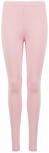 Image of TRUE LOVE FASHION Womens Plain Stretchy Viscose Leggings Ladies Viscose Soft Elasticated Waist Leggings Ladies Full Length Legging for Gym and Casualwear Sizes UK 8-26 Baby Pink