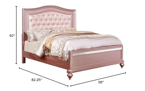 Furniture-of-America-Paisley-Contemporary-Wood-Full-Panel-Bed-in-Rose-Gold Furniture of America Paisley Contemporary Wood Full Panel Bed in Rose Gold