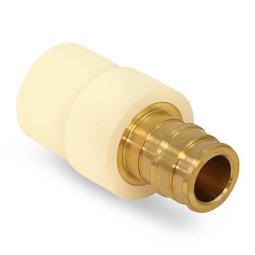 Image of Pex-A Brass Adapter Pex-A x CPVC 3 /4 inch Socket Coupling, LeadFree, for use with Pex-A Tubing