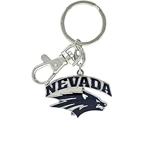 Aminco NCAA Nevada Wolf Pack Logo Heavyweight Keychain