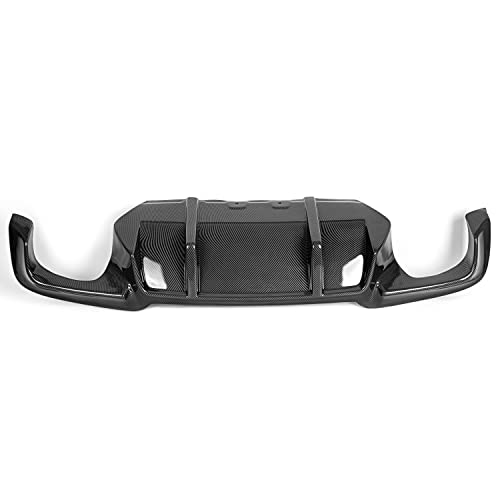 ALMULOO Rear Bumper Diffuser Compatible with 2012-2016 BMW 5 Series F10 M5 Carbon Fiber Printing Bumper Protector Lip Lower Spoiler by ALMULOO - Used condition - Image 6