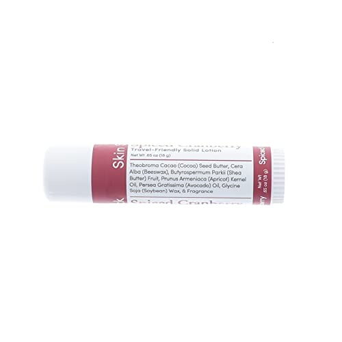 Rinse Bath & Body Spiced Cranberry Solid Lotion Stick - Natural Lotion W/Shea And Cocoa Butter | No Mess Travel Lotion W/Beeswax, Apricot & Refined Avocado Oil | Vegan | Handmade |.5Oz #TOP4