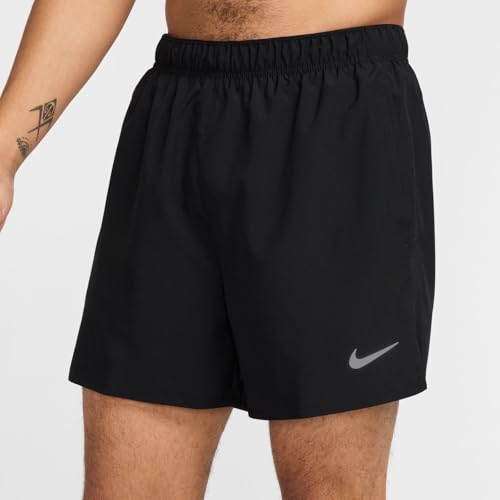 Nike Challenger Vielseitige 2-In-1-Shorts Mit Dri-Fit-Technologie (Herren, Ca. 18 cm), Black/Black/Black/Reflective Silv, HJ3588-010, L – Ansicht 4