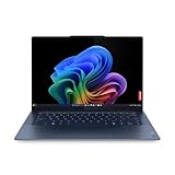 Lenovo Yoga Slim 7 14.5' 3K OLED Touchscreen Copilot+ PC – Snapdragon X Plus X1P-64-100 (10-Core), 16GB RAM, 1TB SSD, 1000 Nits, WiFi 7, Backlit Keyboard, Windows 11 Home Cosmic Blue