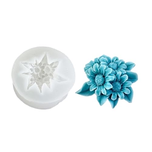 Elegant Flower Shaped Sturdy Silicone Mould for Candle Creation Detail Clear