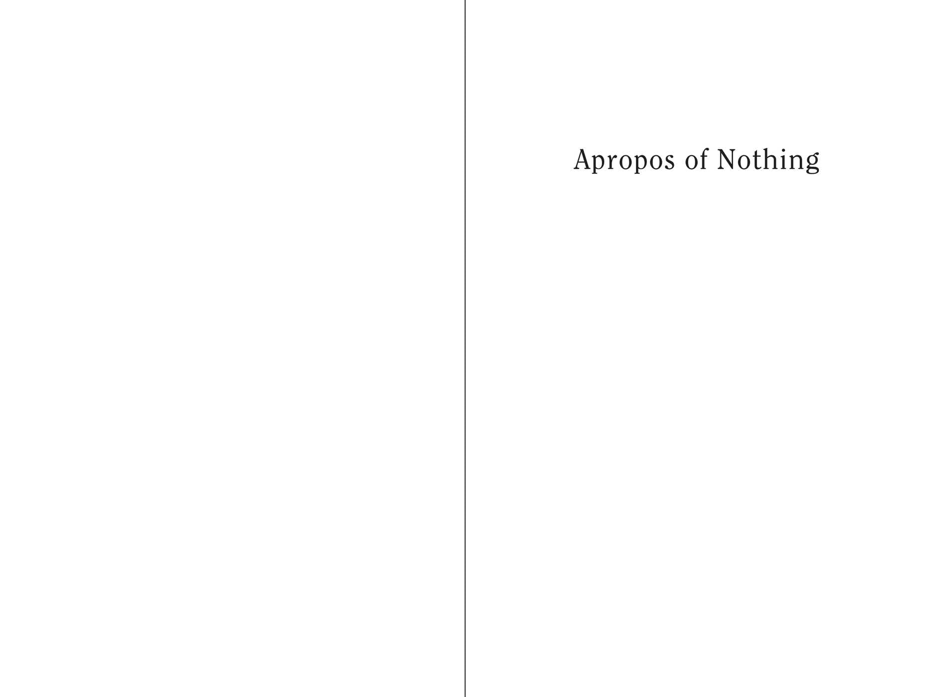 Apropos of Nothing: Autobiography