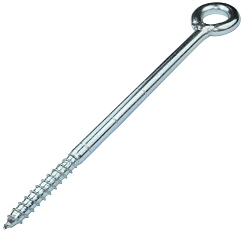 AERZETIX - C58290 - Satz mit 2 Schraubhaken öse ring Ø12x230mm für rohrgerüste - holznetz - wandbefestigung - aus stahl - farbe silber