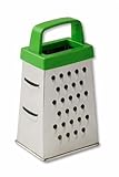 ELEGANCIO Mini rallador cuadrado de acero inoxidable, altura 6,6 cm, ideal como pequeño rallador de queso, rallador de ajos, jengibre, rallador parmesano, rallador de jengibre, rallador de 4 lados