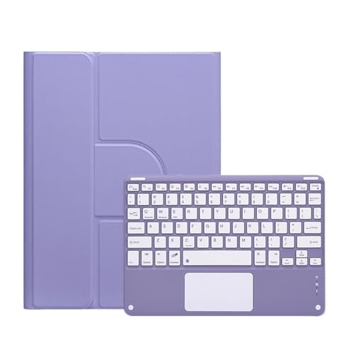 Étui de protection iPad Pro 11 pouces clavier tactile rotatif 360 coque violette 2022