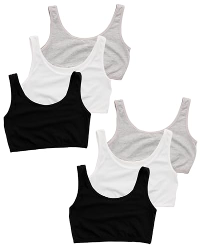 MOR 6er-Pack Mädchen Bustiers – Bequeme Baumwoll-BHS ohne...
