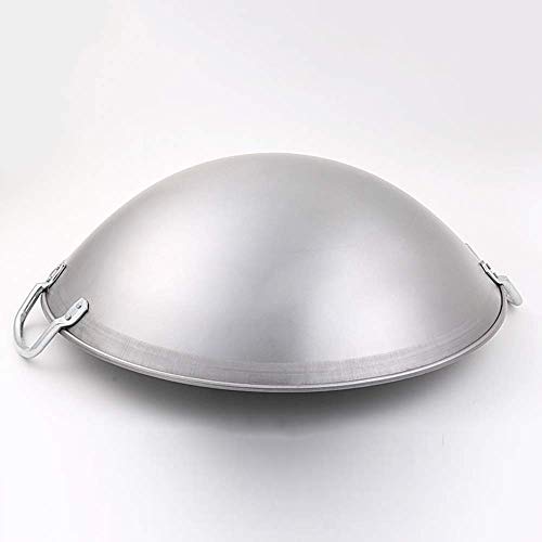Wok de hierro fundido antiadherente 50 cm con mango de acero miniatura 3
